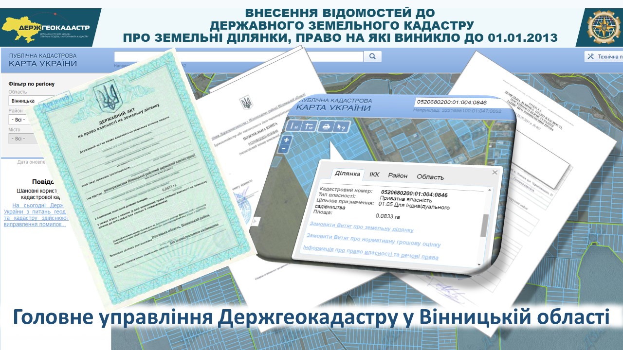 Держгеокадастр україни офіційний сайт кадастрова карта